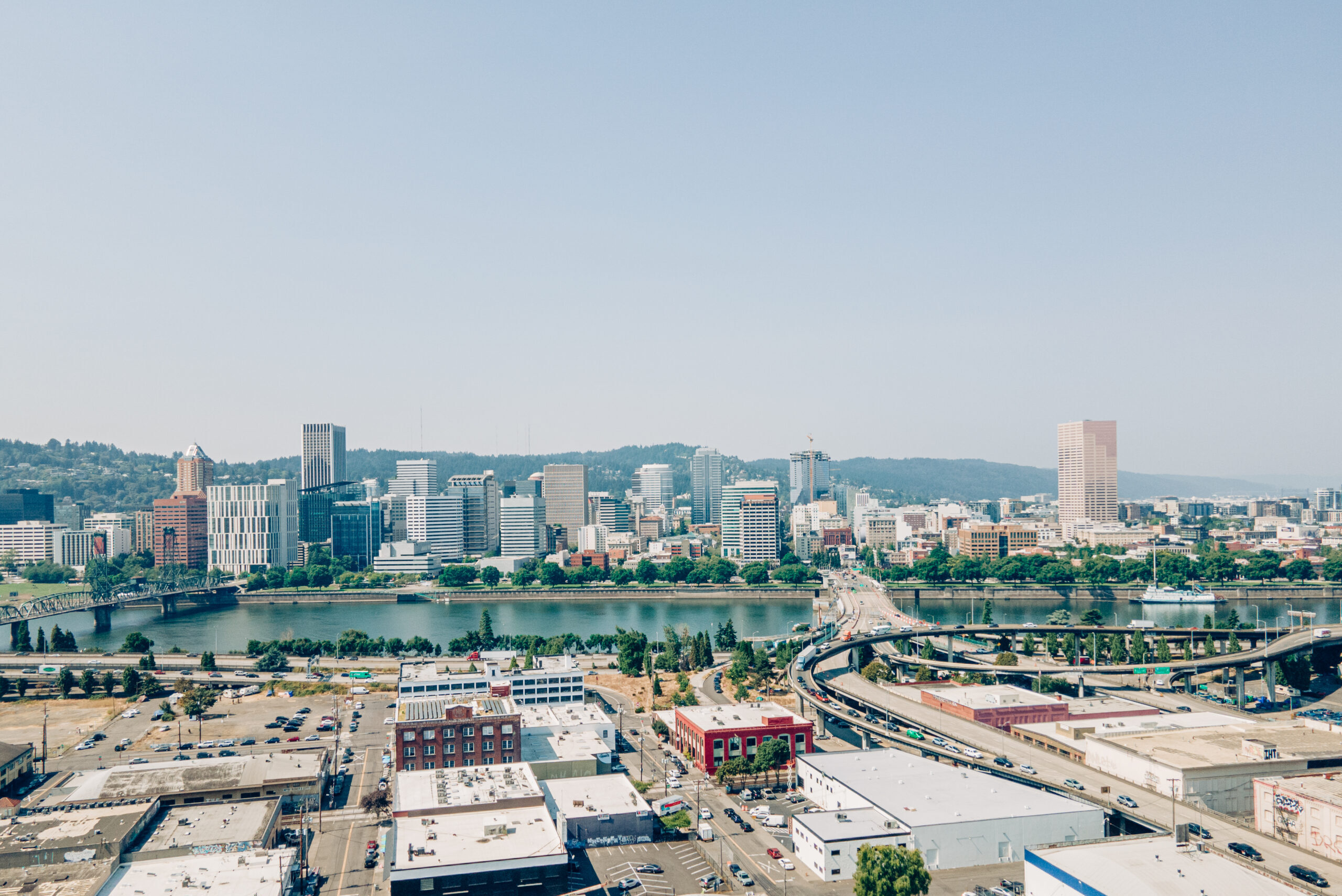 Aerial view of Downtown Portland, Oregon